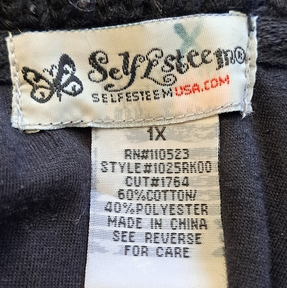 Self Esteem Black & White Plaid  Coat   Size 1X - Picture 12 of 12